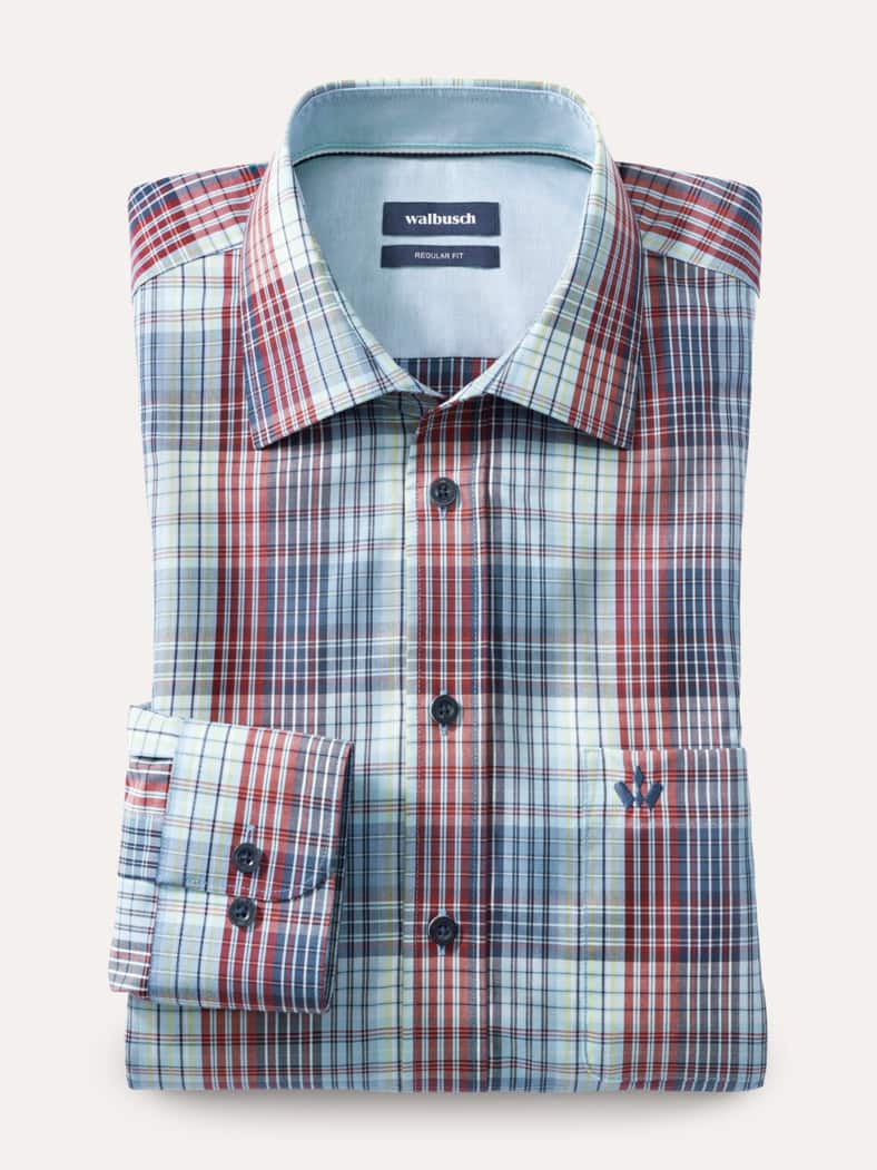 Extraglatt-Hemd Karo Rot