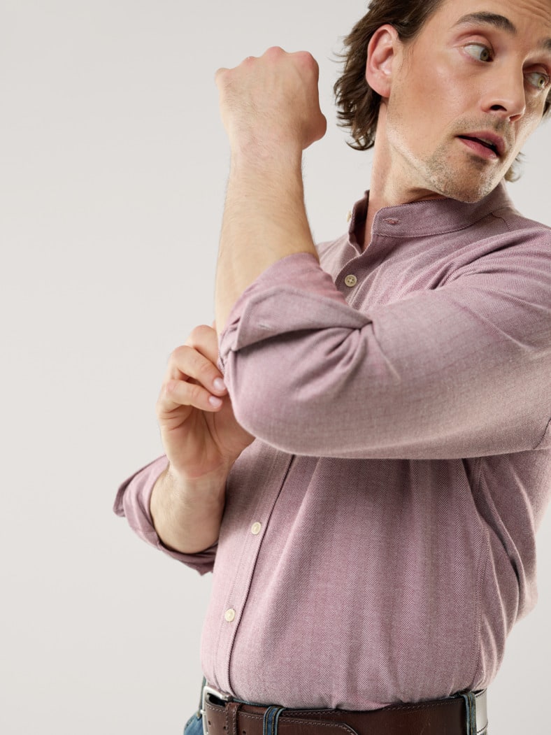 Flanell Stehkragen-Hemd Dessin 1