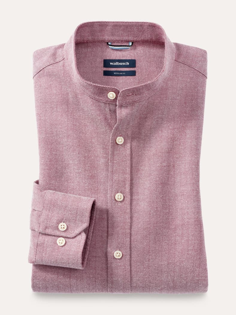 Flanell Stehkragen-Hemd Dessin 1