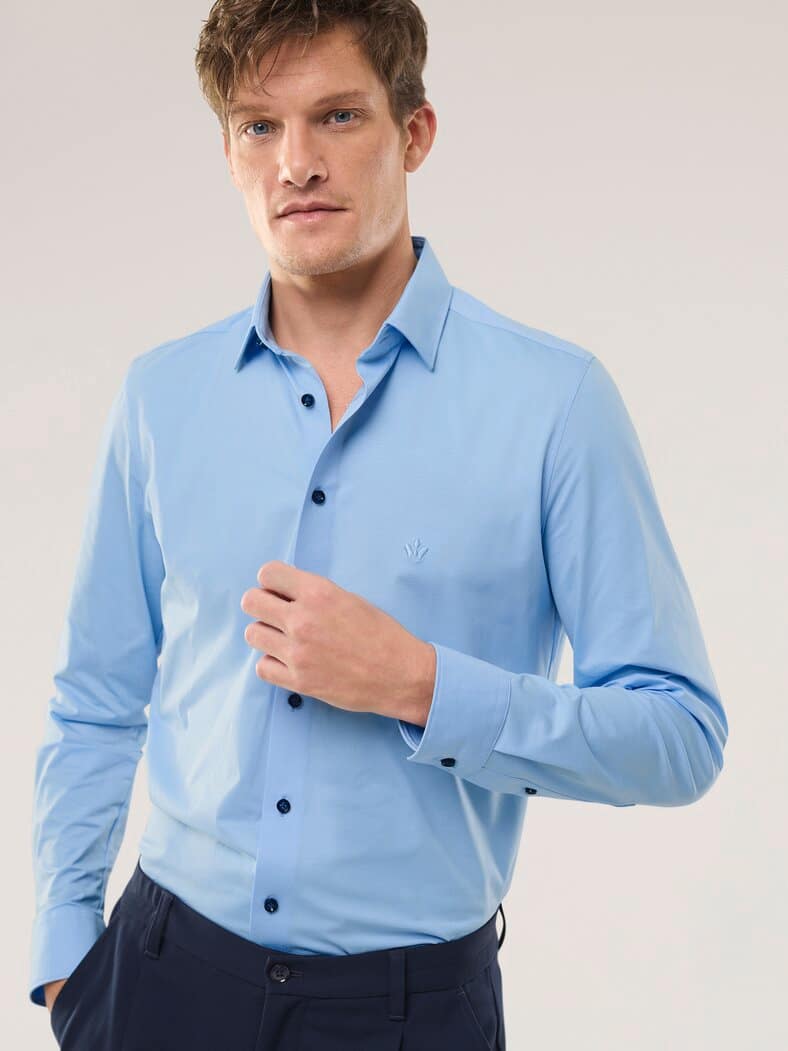 Performance-Hemd Hellblau