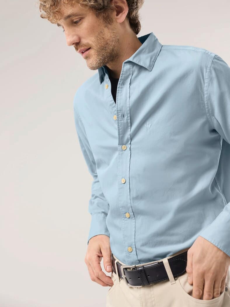 Überfärber-Hemd Bleu