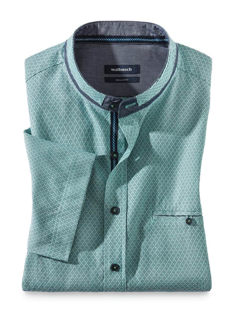 Kurzarm Struktur-Hemd Mint