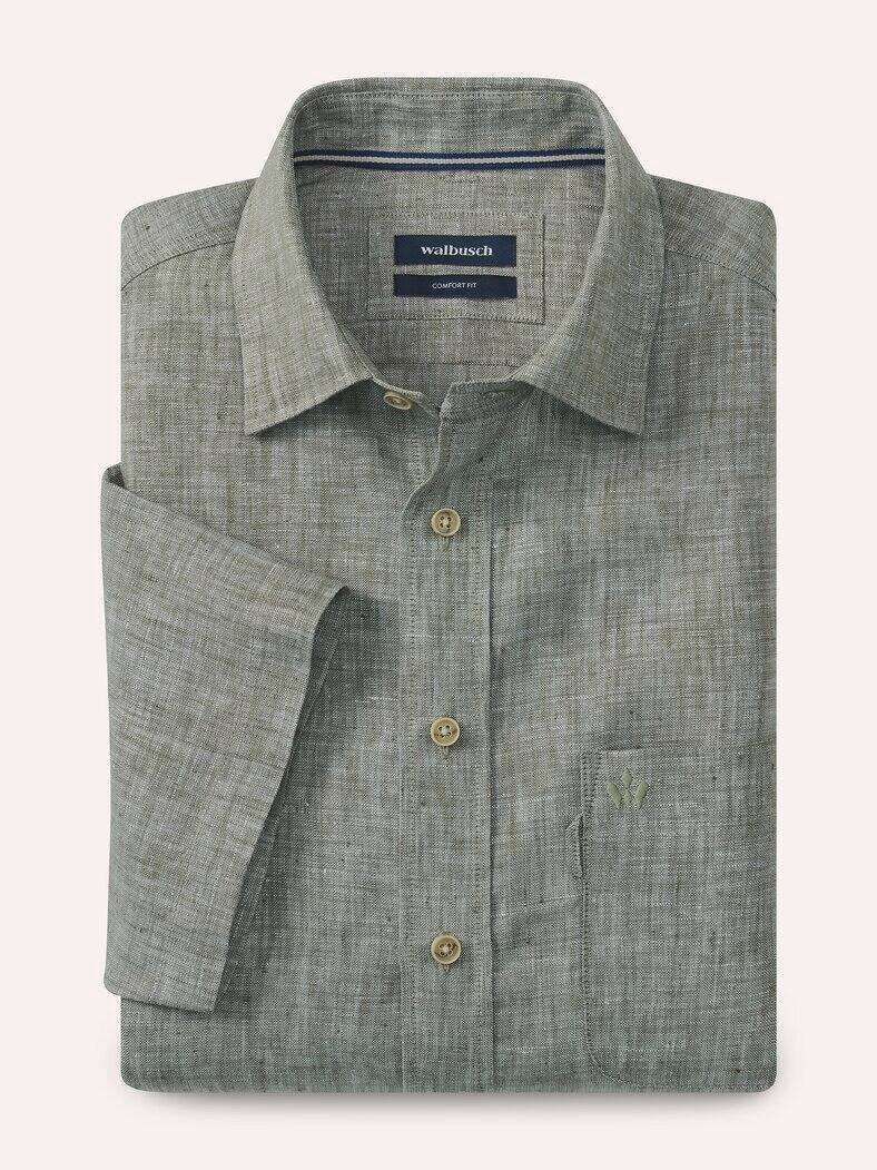 Pures Leinen Hemd Uni Schilf