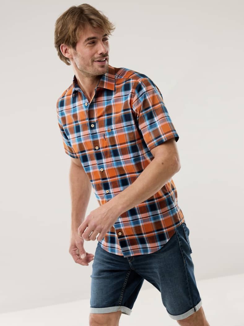 Tropical-Hemd Easycare Karo Terra