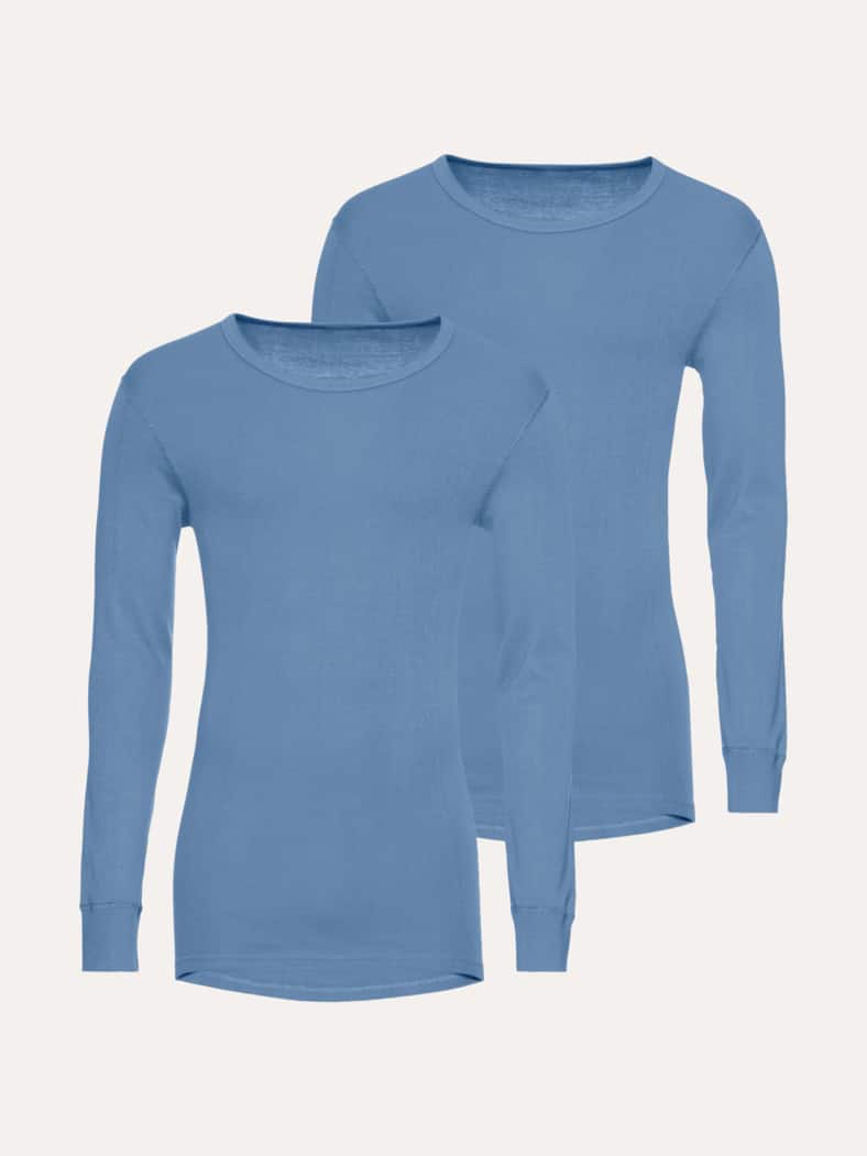 Thermo-Langarmshirt 2er-Pack Blau
