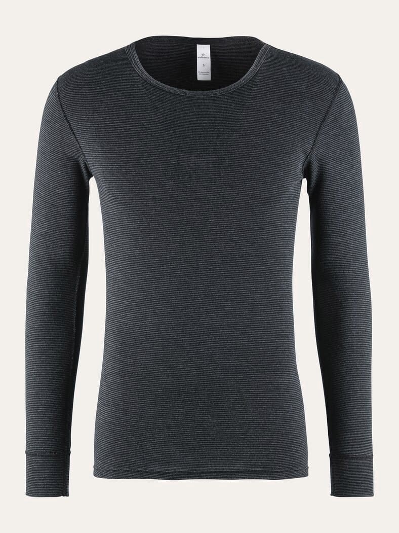 Thermo-Langarmshirt 2er-Pack Anthrazit Gestr