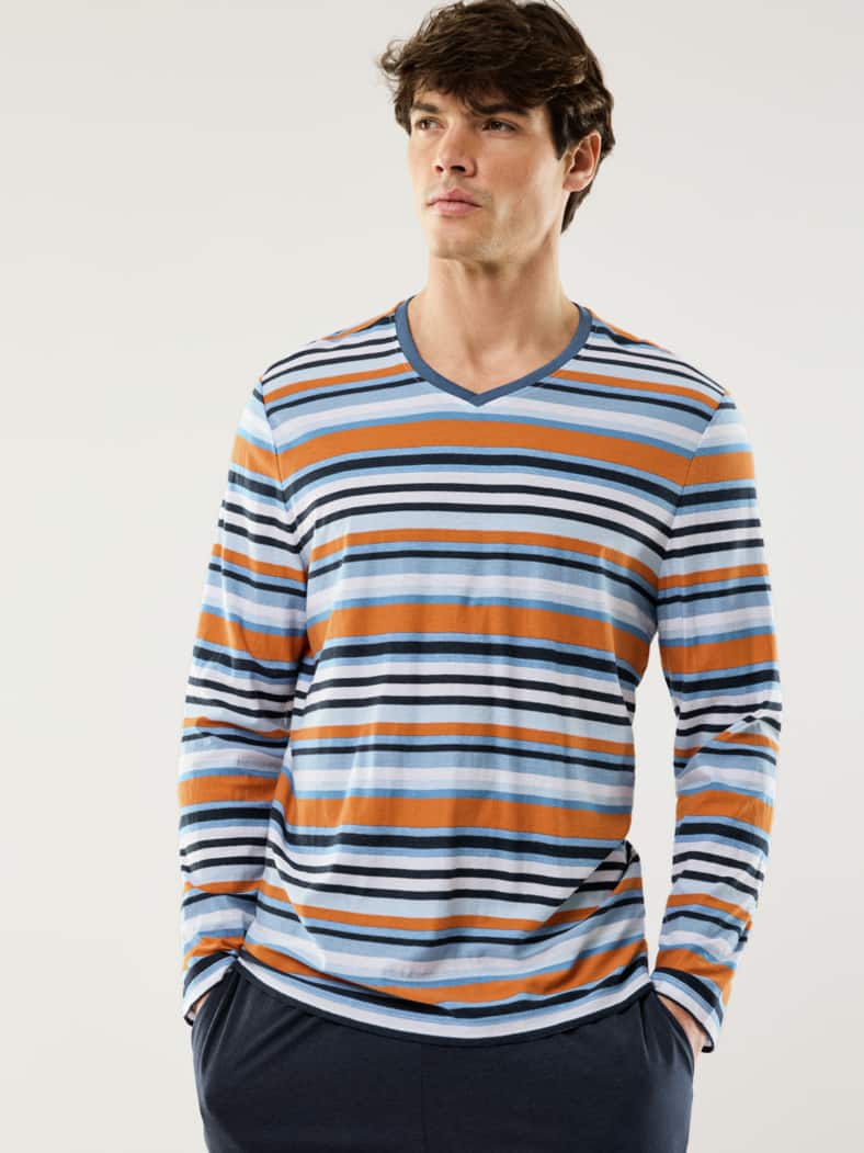 Cooling Pyjama Blau/Orange