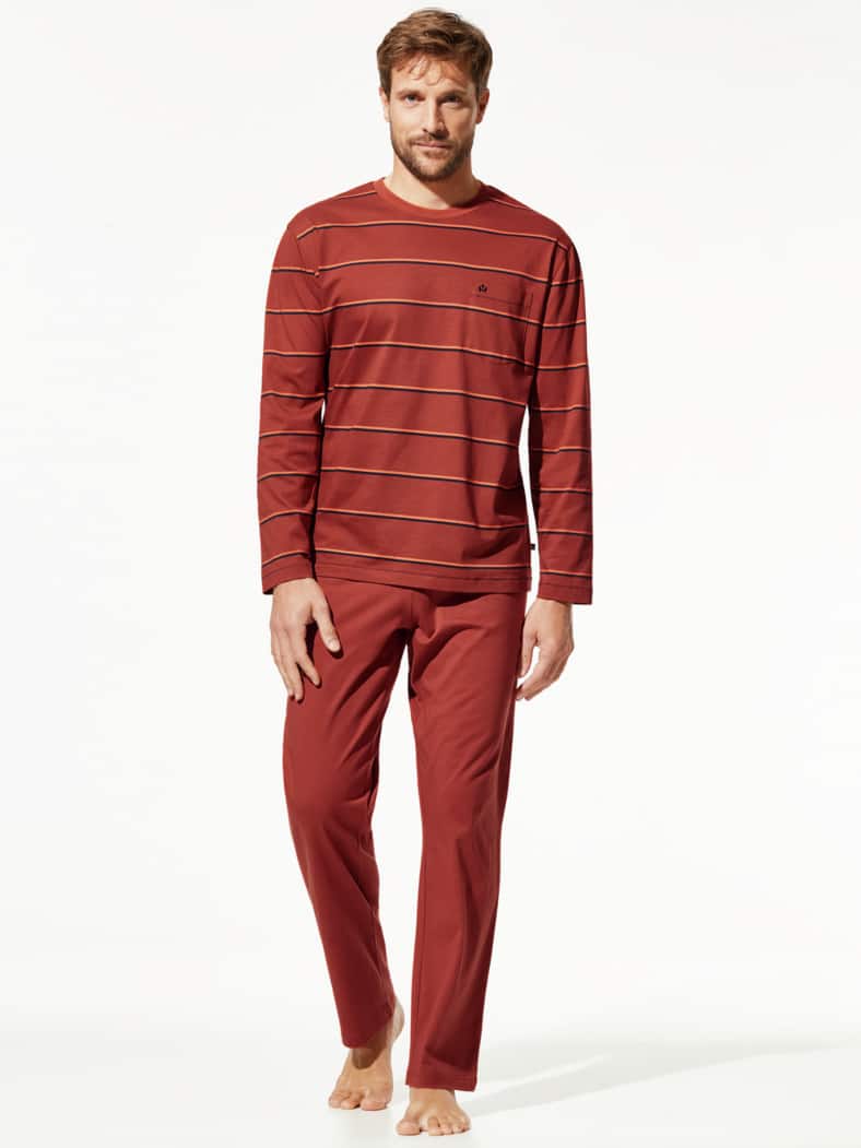Streifen Pyjama Segeltörn Zimt