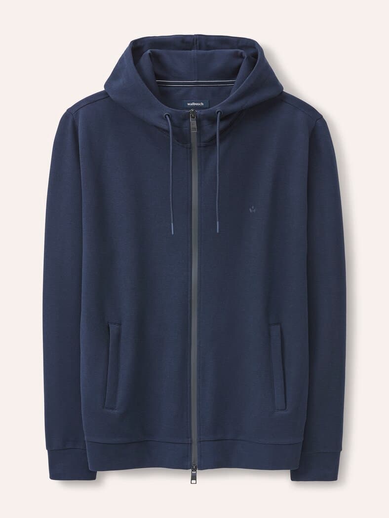 Sweatjacke mit Struktur Marine