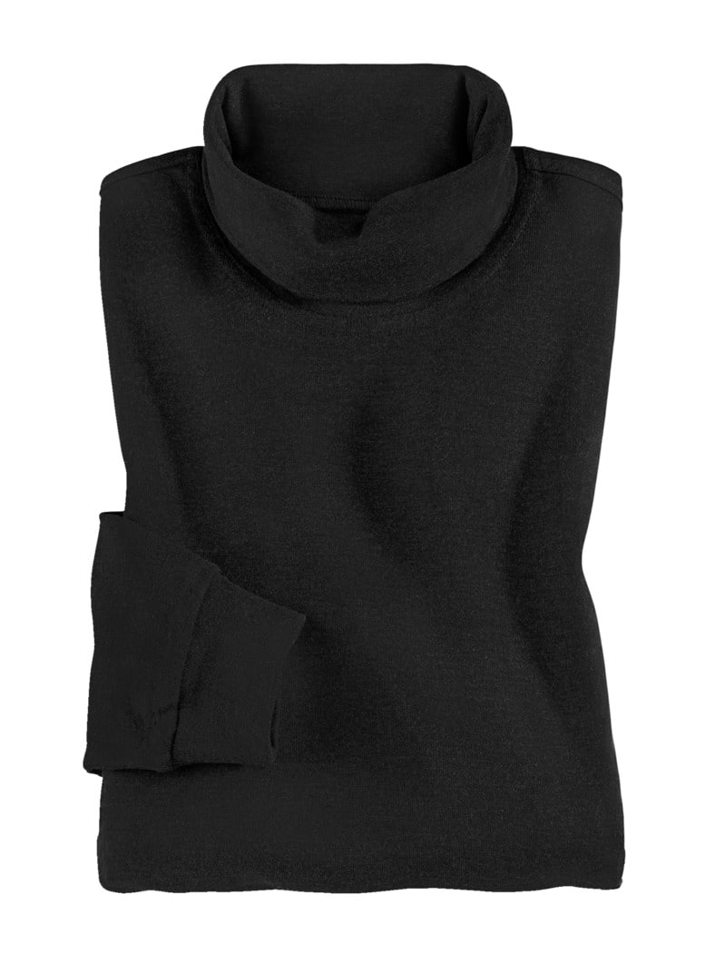 Rollkragen-Shirt Schwarz