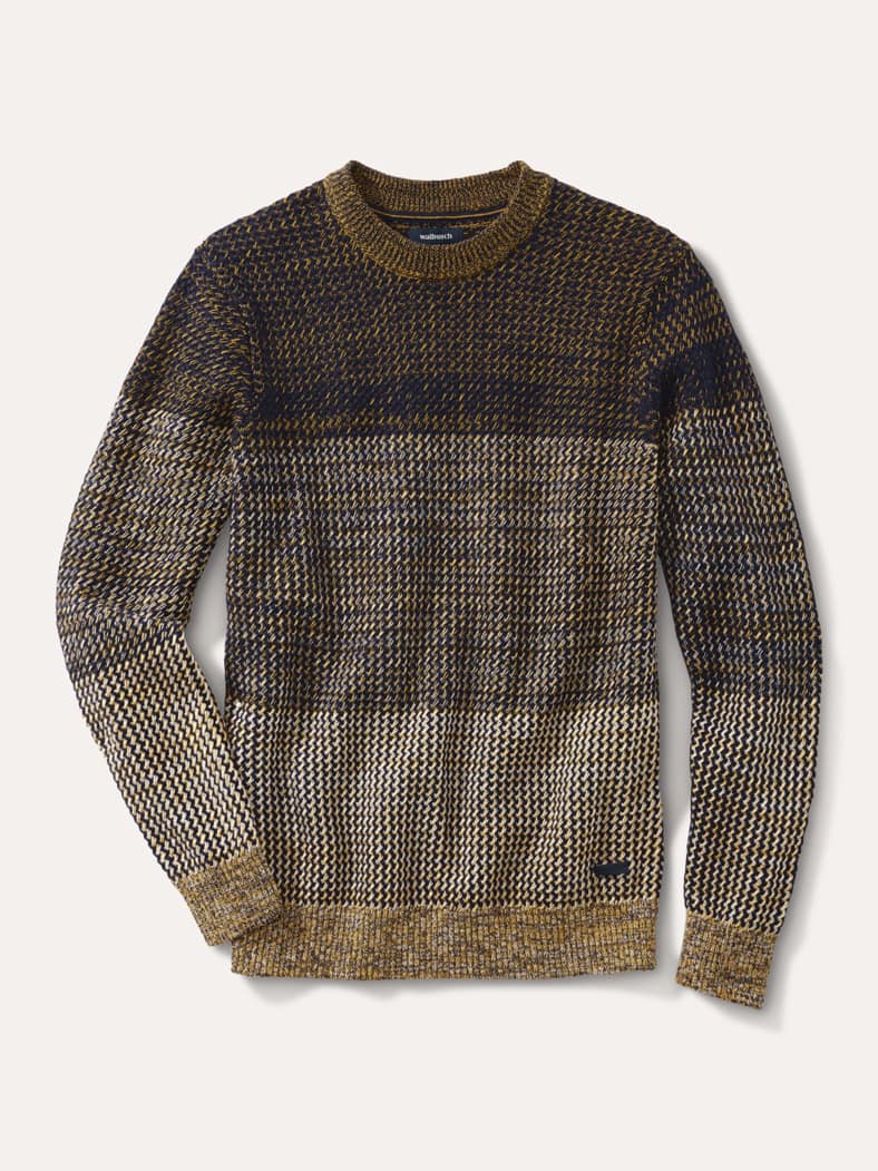 Effekt-Pullover Gelb