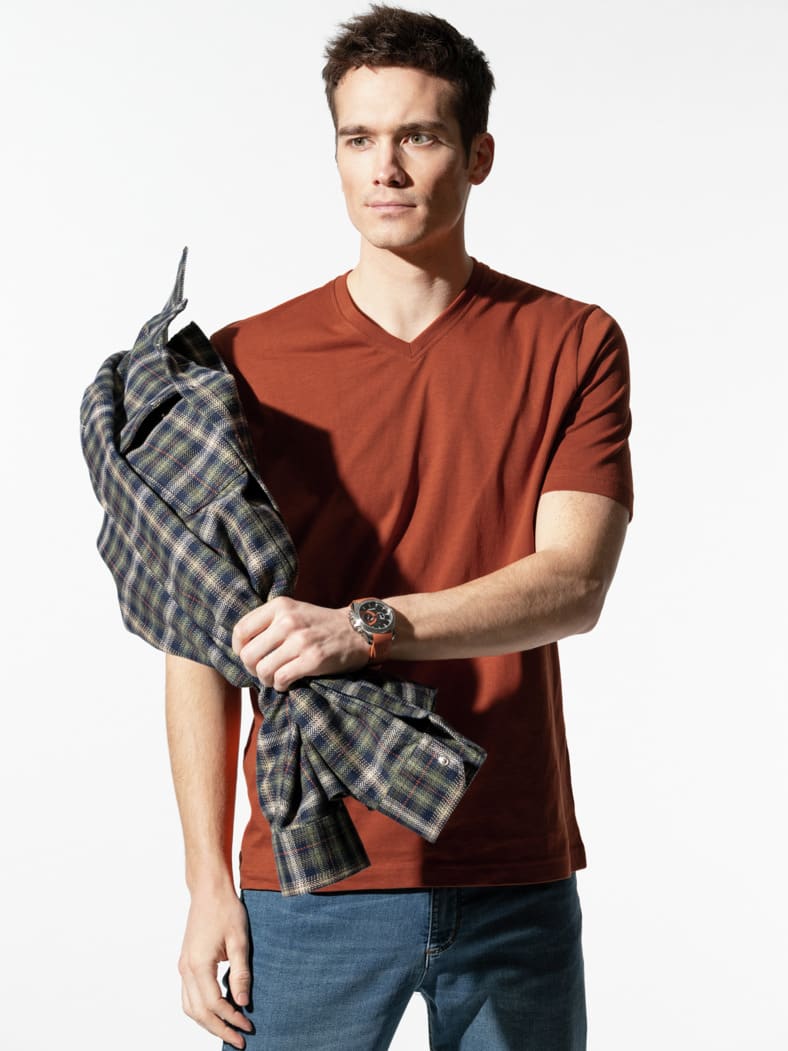 T-Shirt V-Ausschnitt Terra