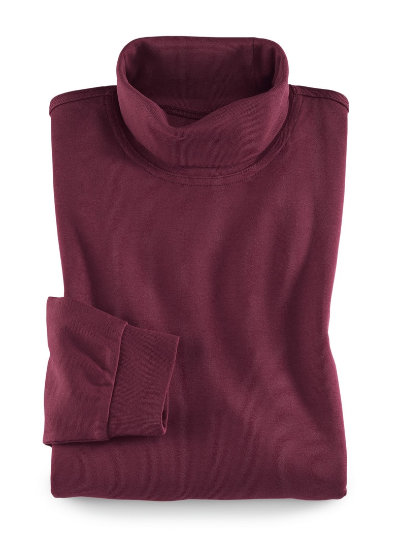 Rollkragen-Shirt Burgund