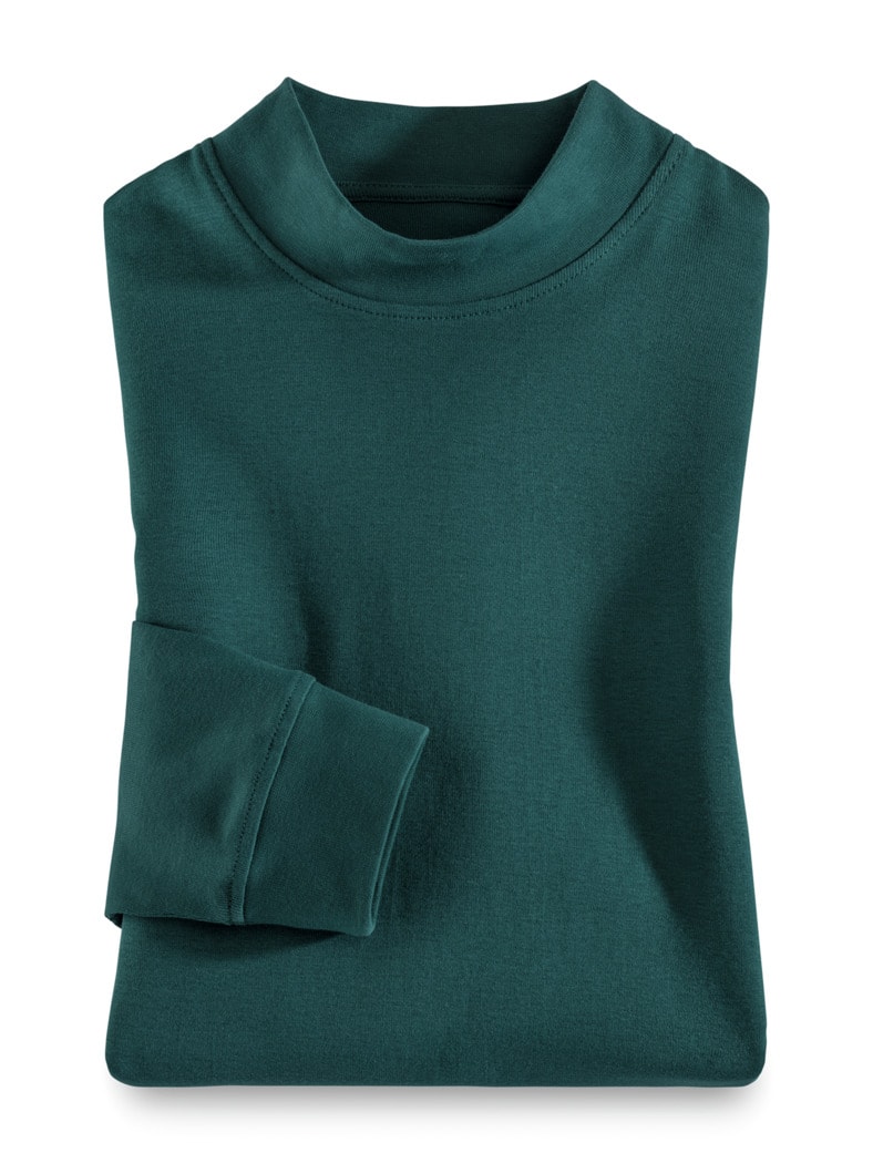 Langarm-Shirt Stehkragen Clubgrün