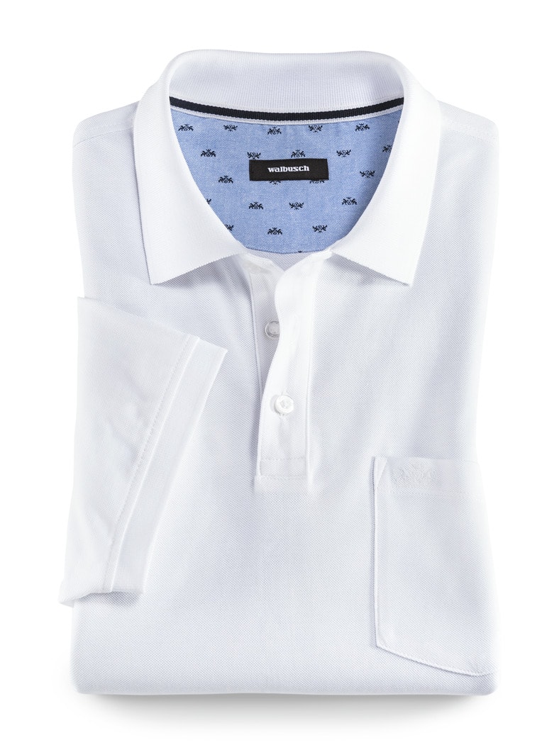 Pique-Polo Pima Cotton Weiß