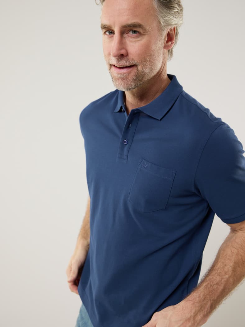 Pique-Polo Pima Cotton Royalblau
