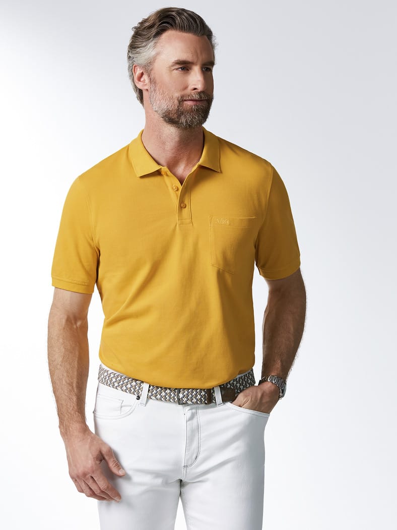 Pique-Polo Pima Cotton Gelb
