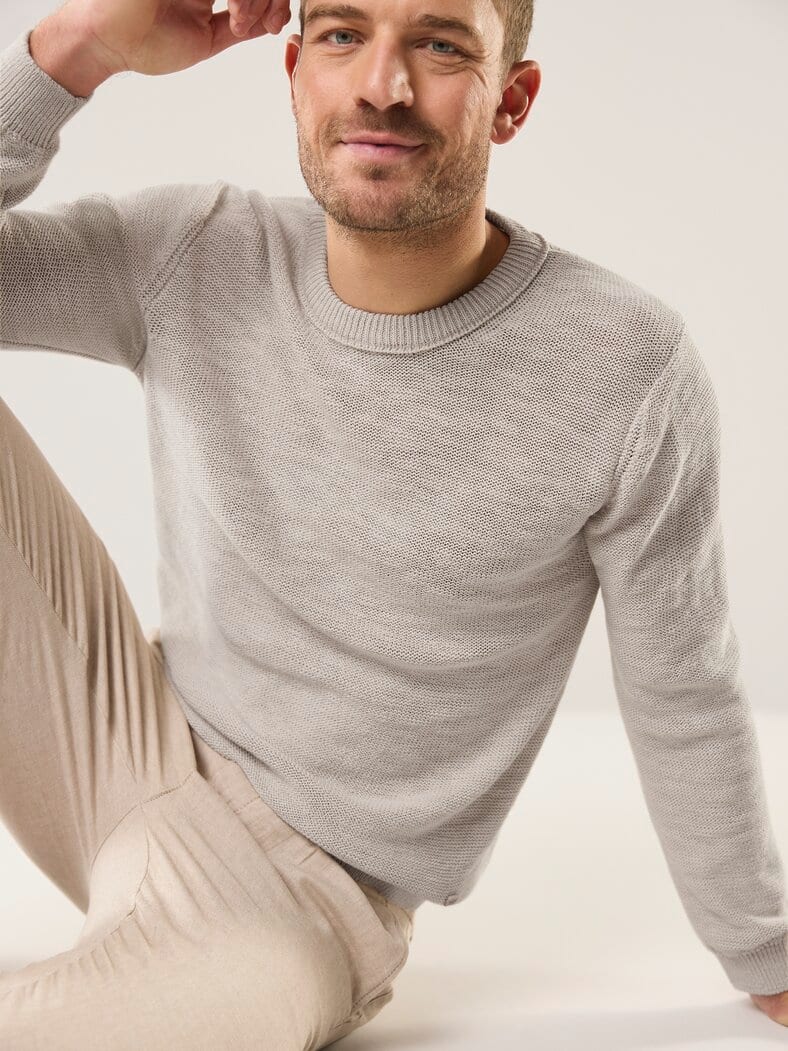 Premium Leinen-Pullover Natur
