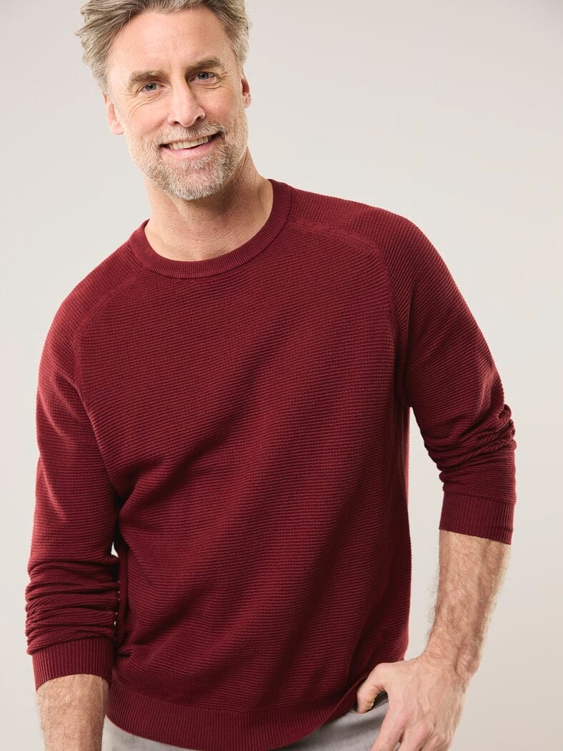 Ottoman Pullover Dunkelrot