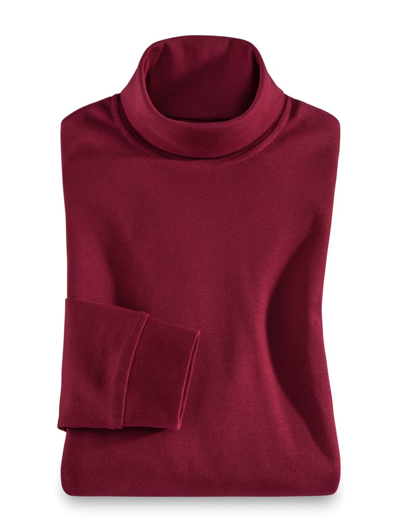 Rollkragen-Shirt Dunkelrot