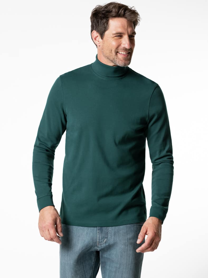 Rollkragen-Shirt Clubgrün