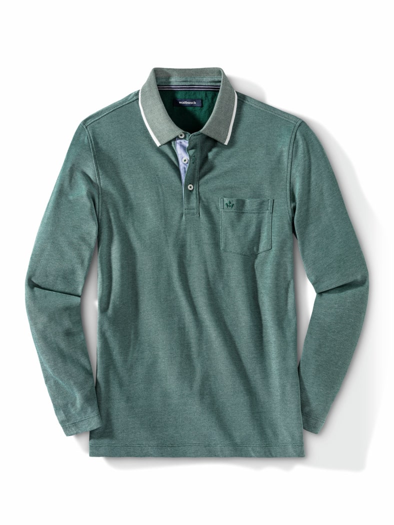 Extraglatt-Polo Thermoleicht Seegrün