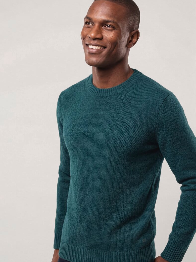 Premium Pullover mit Cashmere Blaugrün