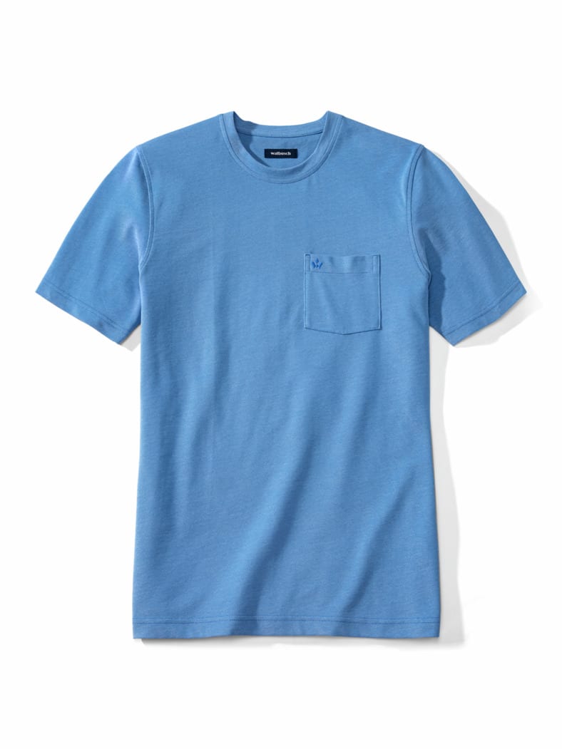 Extraglatt T-Shirt Mittelblau