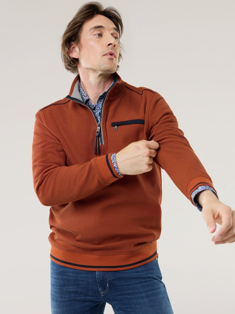 Easycare Struktur-Troyer Bicolor Terra