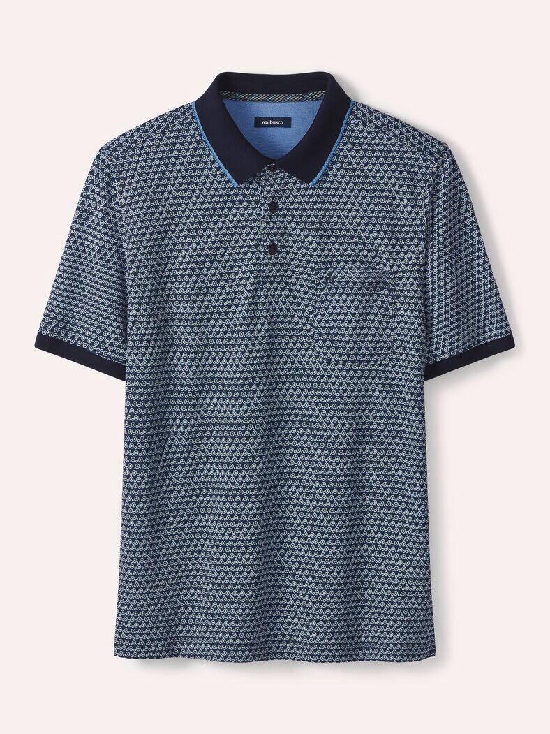 Extraglatt-Polo Bicolor Druck Minimal