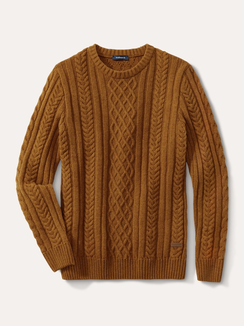 Aran-Pullover Messing