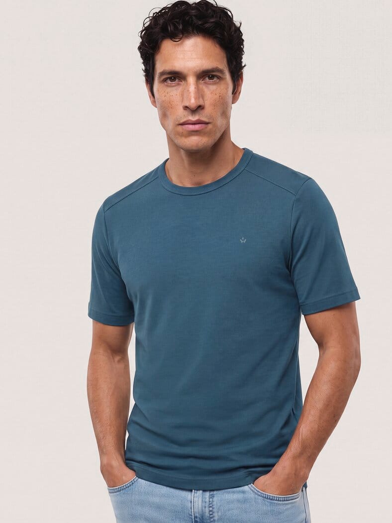 Das zu schade für drunter-Shirt Meerblau