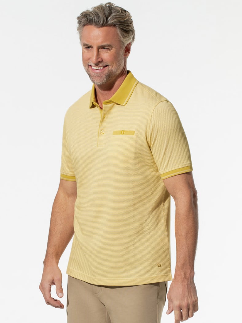 Extraglatt-Polo Bestklima Goldgelb