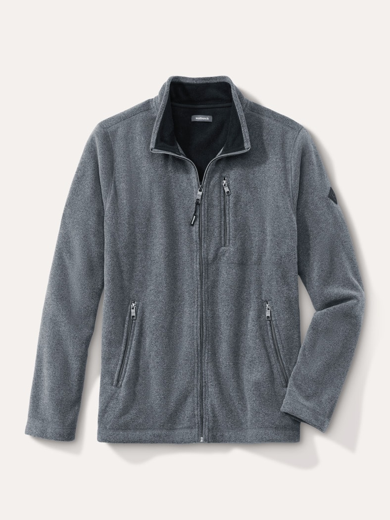 Huskyfleece Jacke Grau Melange