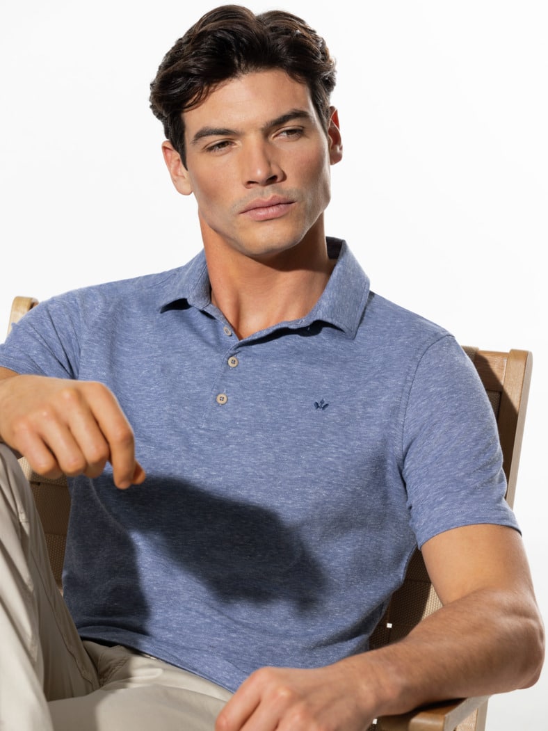 Cottolino Hemdenpolo Jeansblau