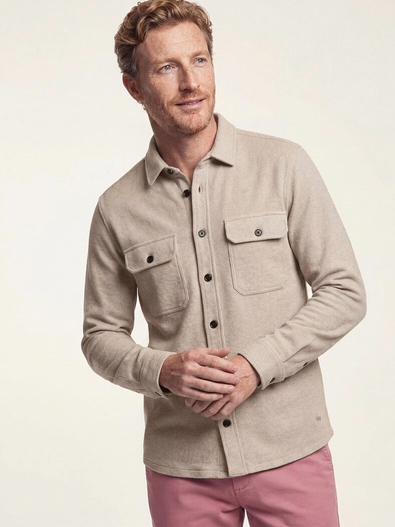 Overshirt mit Struktur Natur