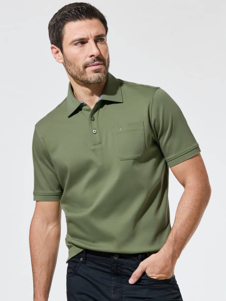 Walbusch-Kragen Polo Salbei