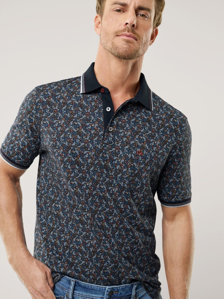 Extraglatt-Polo Bicolor Druck