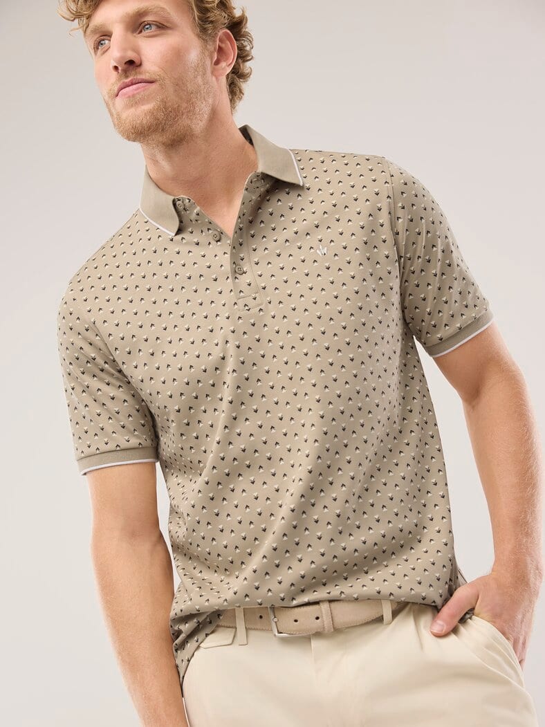 Interlock Polo Druck Dreiecke