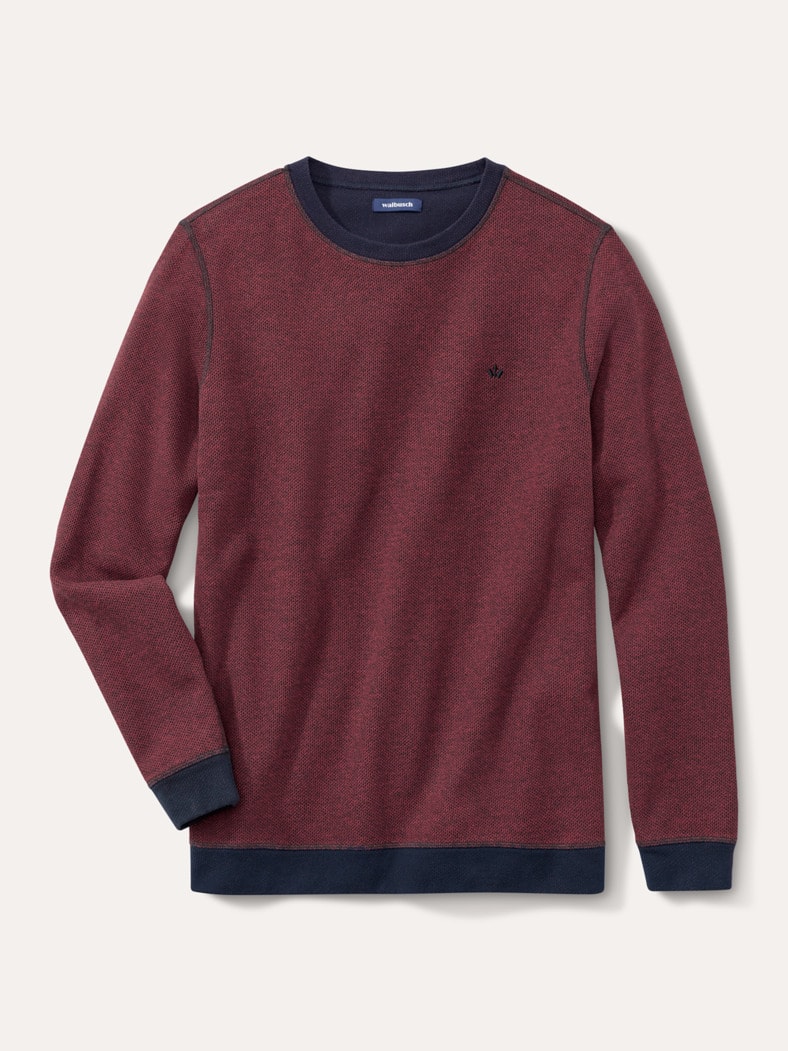 Struktur Pullover Bicolor Feuerrot