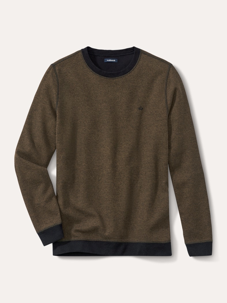 Struktur Pullover Bicolor Curry