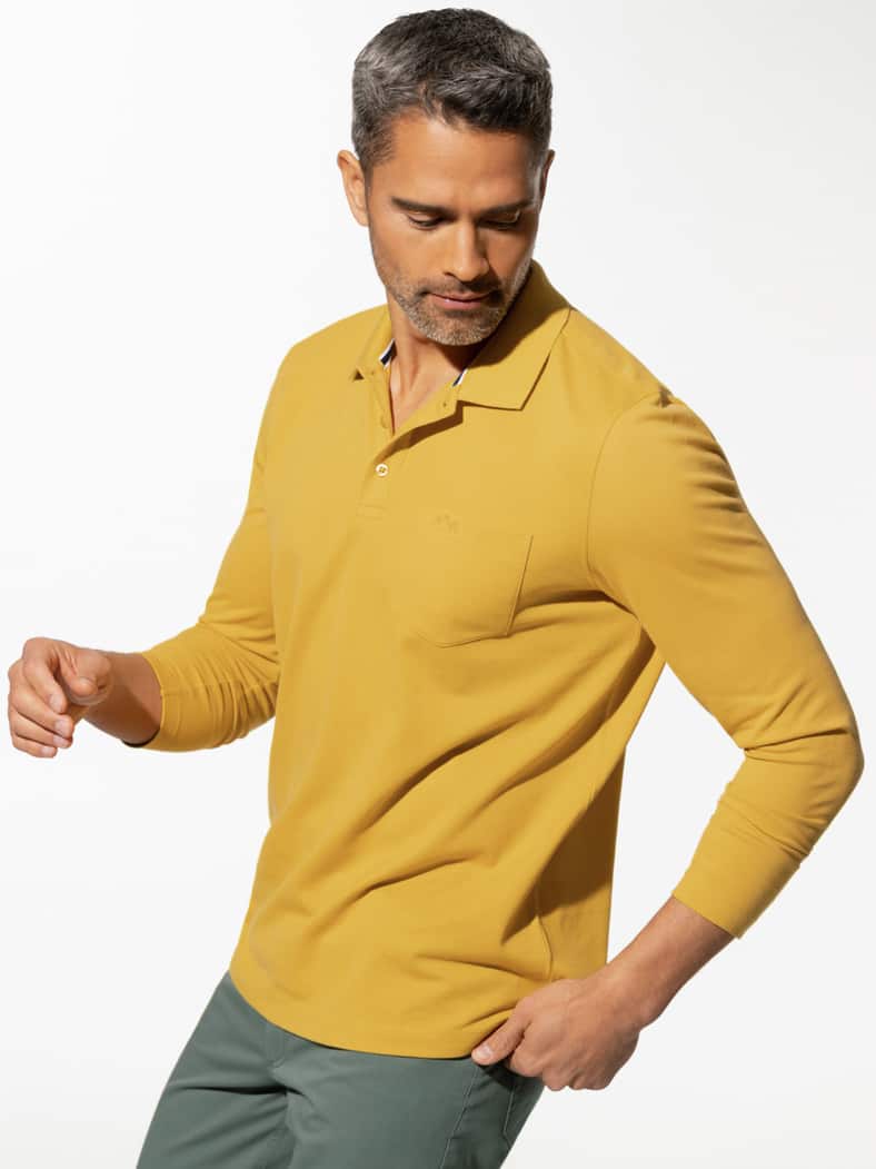 Pique-Polo Pima Cotton Gelb