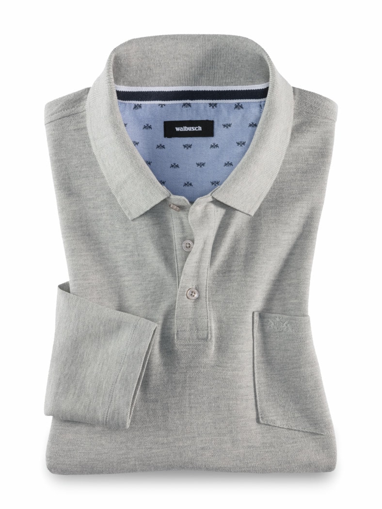Pique-Polo Pima Cotton Mittelgrau