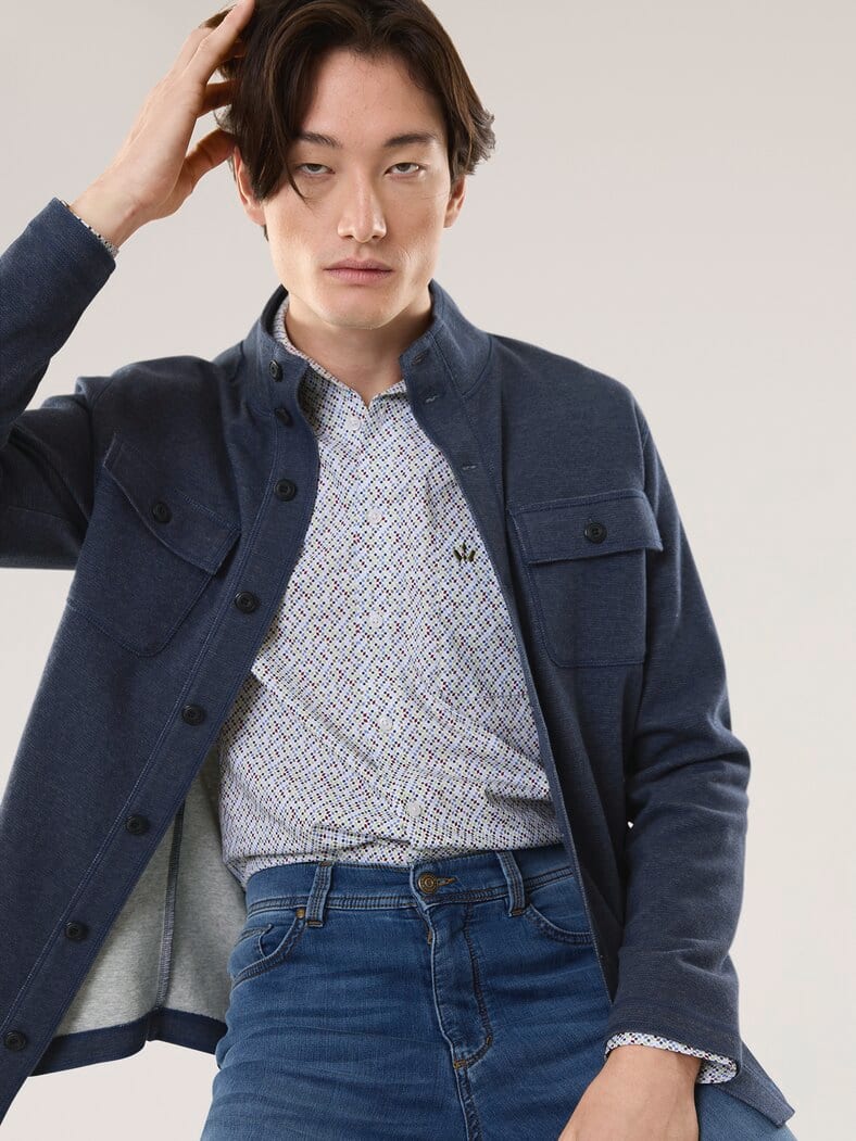 Sweatjacke Marine Melange