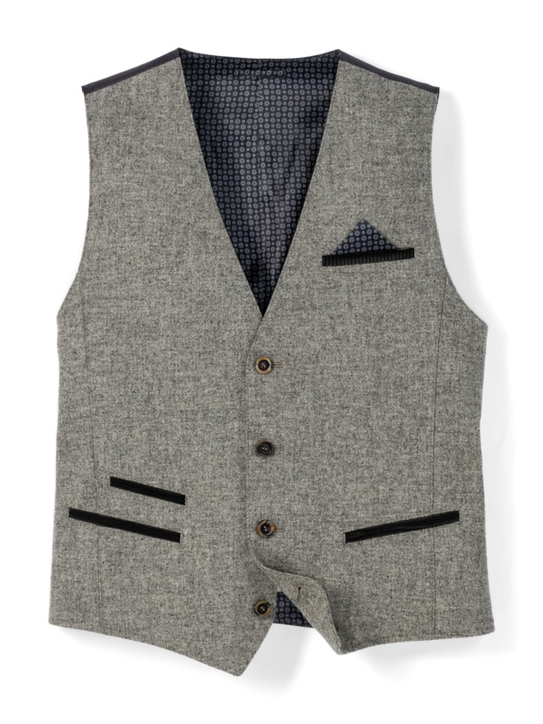 Lodenweste Grau Melange