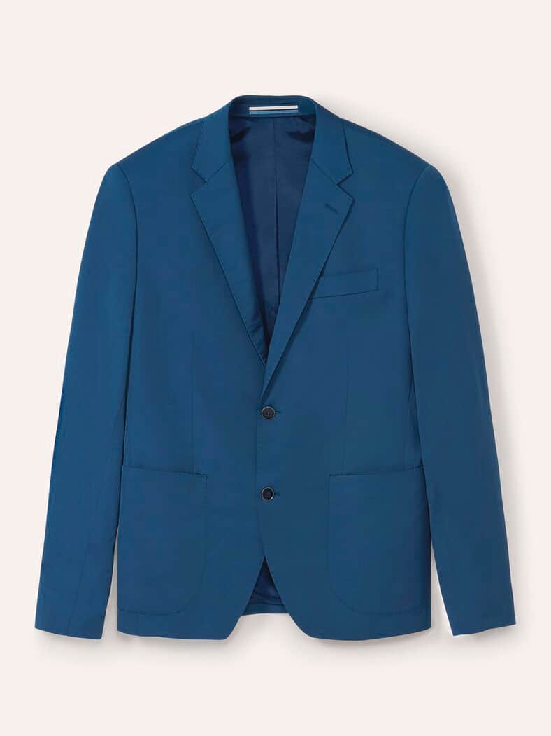 Anzug-Sakko aus Baumwollmix Rauchblau