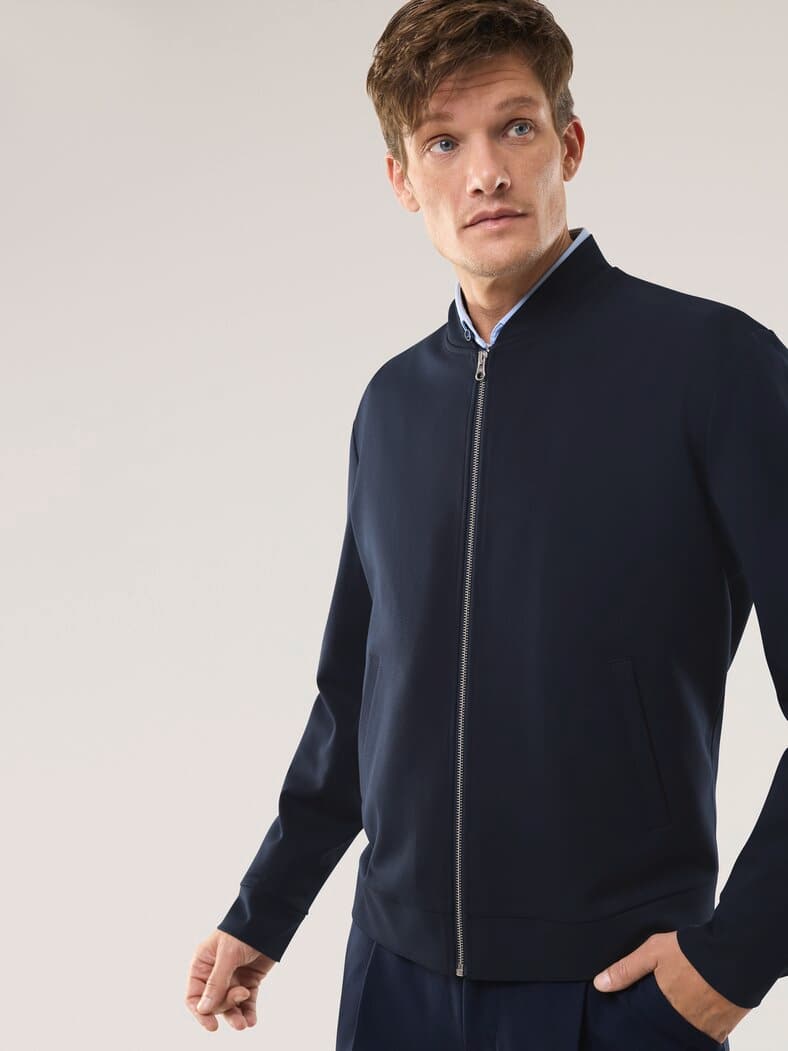 Blouson mit Stehkragen Marine
