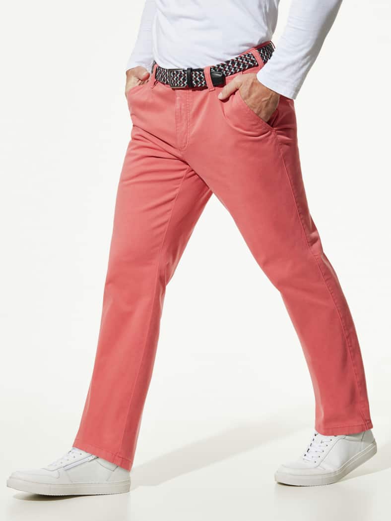 Extraglatt-Stretchbund-Chino Koralle