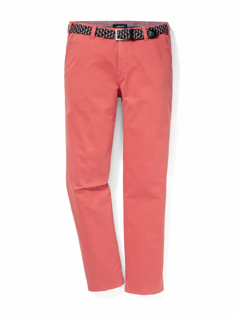 Extraglatt-Stretchbund-Chino Koralle