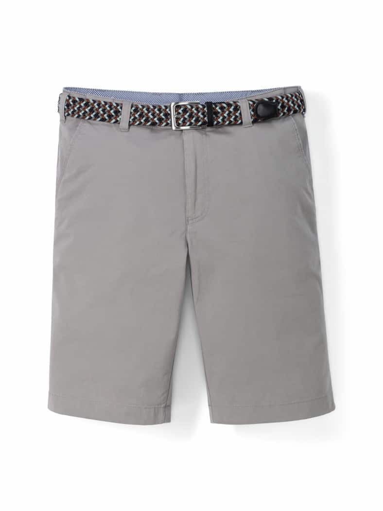 Extraglatt-Stretchbund-Bermudas Mittelgrau